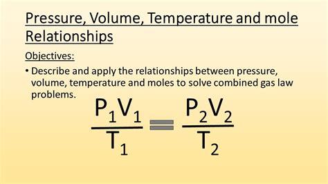 pressure temperature and volume relationship